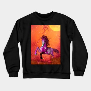 Wonderful fantasy horse in a autumn landscape Crewneck Sweatshirt